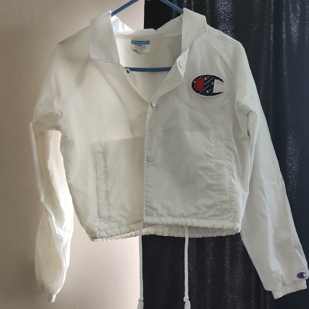 Champion White Cropped Jacket